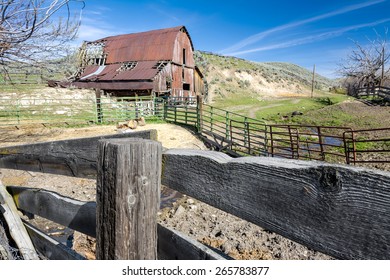 Corral And Barn At An Idaho Farm