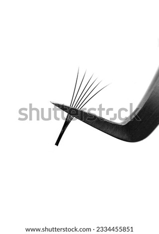 Correct application of 2d, 3d, 4d, 5d volume cluster fans of artificial lashes. Eyelash Extension Fan Direction Guide. Tips and tricks for beauty salon procedure and treatment on white background