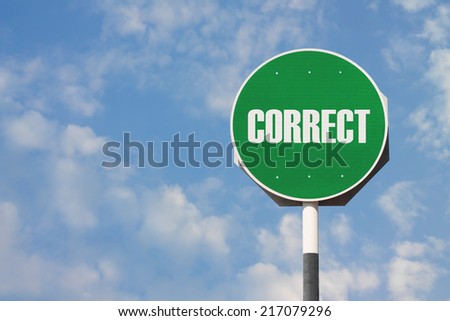 Correct Sign