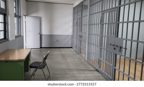 Correctional Facility Interior: A Study in Institutional Security