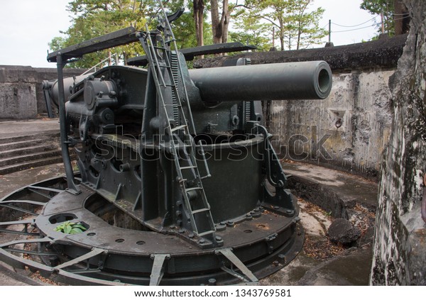 Corregidor Island, Philippines - December 31, 2016: Battery Crockett on ...