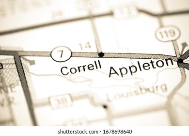 Correll. Minnesota. USA On A Map