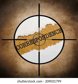 Correspondence target