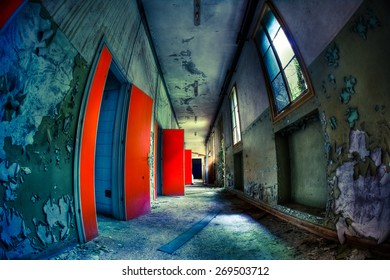 Corridor Of An Abandoned Asylum