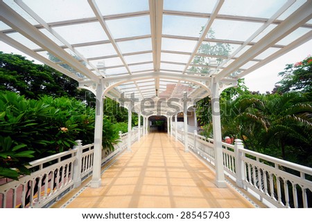 Corridor with Glass roof 