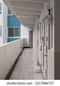 a corridor in a hallway apartment - Shutterstock ID 2217086727