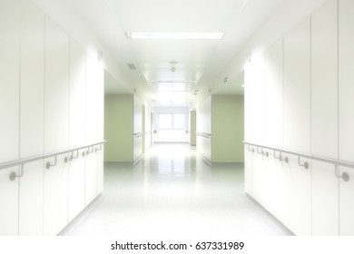Corridor of a health hospital, detail of health and medicine, hospital complex, doctors and nurses, healing