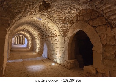 Corridor in interior of Crusader Castle Kerak (Al Karak), Jordan