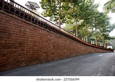 Corridor walls, Industrial background, empty grunge urban street with warehouse brick wall - Powered by Shutterstock