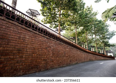 Corridor walls, Industrial background, empty grunge urban street with warehouse brick wall - Powered by Shutterstock