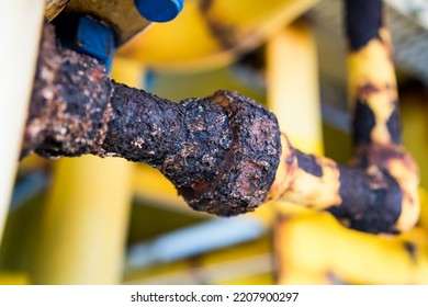 Corroded Steel Pipe, Corrosion Of Steel, General Corrosion, Offshore Petroleum Pipelines.