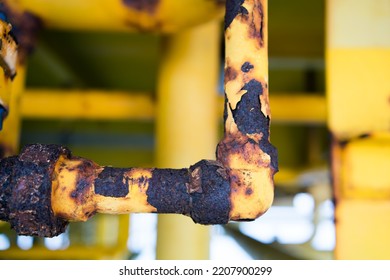 Corroded Steel Pipe, Corrosion Of Steel, General Corrosion, Offshore Petroleum Pipelines.