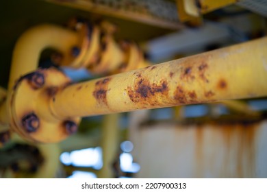 Corroded Steel Pipe, Corrosion Of Steel, General Corrosion, Offshore Petroleum Pipelines.