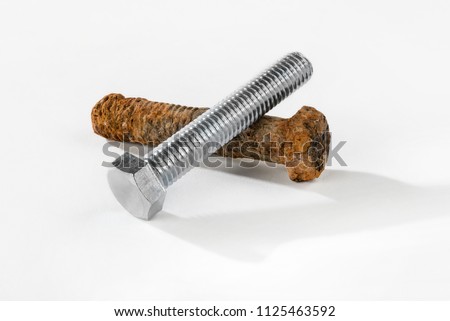 Corrosion between a new and old bolt
Rust seems to disintegrate steel 