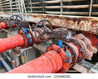 Corrosive conditions around valves and pipes - Shutterstock ID 2236680281