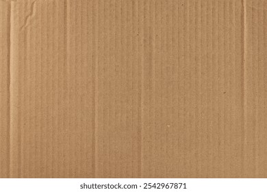corrugated cardboard box outer layer surface background, brown kraft paper with rough fibrous texture, matte neutral tone backdrop wallpaper