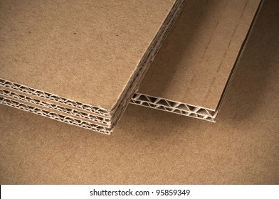 Corrugated Cardboard Sheets View Of The Side