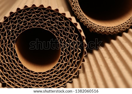 corrugated cardboard texture and product for advertising and design