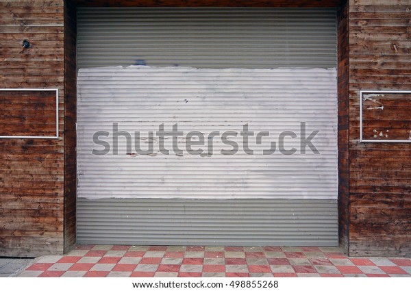 Corrugated Metal Sheet Backgroundwhite Painted Slide Stock Photo