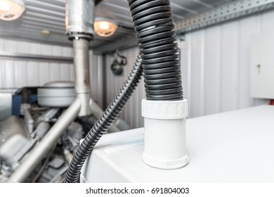 Corrugated pipe input to the controller of the industrial power plant