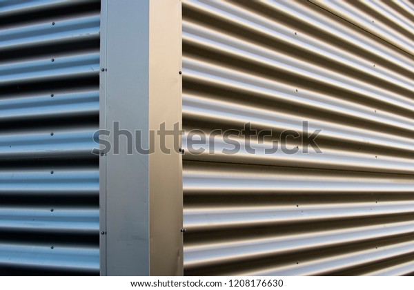 Corrugated Sheets Metal Maroon Galvanized Sheet Stock Photo