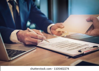 corruption concept ,The contractor provides special compensation to the authorized signatory to the agreement. - Shutterstock ID 1105402274
