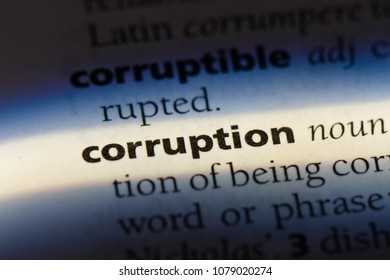 Corruption Word Dictionary Corruption Concept Stock Photo 1079020274 ...