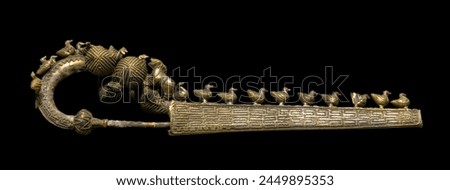 The Corsini fibula - Etruscan gold jewellery. Banditella necropolis, near Marsiliana d'Albegna, Grosseto, Italy
