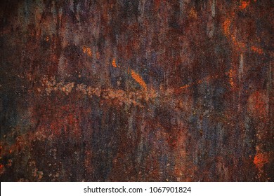 Corten steel background, rusted steel sheet texture