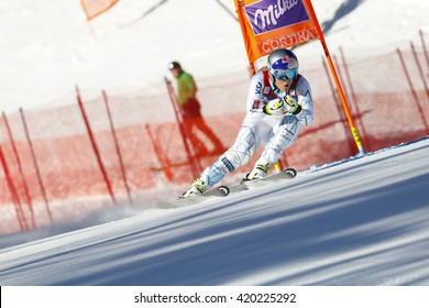 Cortina D  Ampezzo, Italy 23 January 2016. VONN Lindsey (Usa) Competing In The Audi Fis Alpine Skiing World Cup Women  Downhill Race On The Olympia Course In The Dolomite Mountain Range.