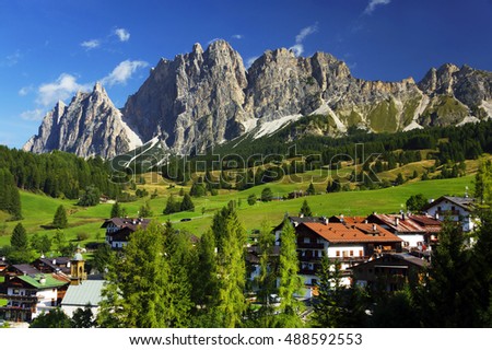 Cortina D Ampezzo resort, South Tyrol ,Italy, Europe