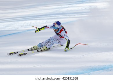 Cortina D ??Ampezzo, Italy 24 January 2016. VONN Lindsey (Usa) Competing In The Audi Fis Alpine Skiing World Cup Women  Super G On The Olympia Course In The Dolomite Mountain Range.