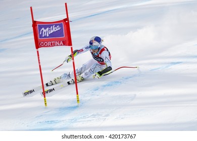 Cortina D ??Ampezzo, Italy 24 January 2016. VONN Lindsey (Usa) Competing In The Audi Fis Alpine Skiing World Cup Women Super G On The Olympia Course In The Dolomite Mountain Range.