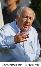 A CORUNA, SPAIN - JULY 20. Portrait Of Amancio Ortega Gaona ,founder Of Inditex (Zara Empire ) On July 20,2018 In A Coruña,Spain.