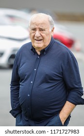 A CORUNA, SPAIN - JULY 21:Portrait Of Amancio Ortega , Founder Of Inditex  On July 21, 2018 In A Coruna, Spain