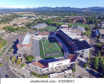 Corvallis, OR, USA - August 21, 2016: Oregon State University Reser Stadium Is Home To The PAC 12 Conference OSU Beavers Football Team.