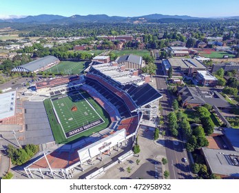 Corvallis, OR, USA - August 21, 2016: Oregon State University Reser Stadium Is Home To The PAC 12 Conference OSU Beavers Football Team.