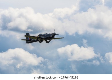 Cosford, Shropshire / England - June 2019: RAF Trainer Turbo Tucano Aircraft Displaying The Roles Of The Trainer Aircraft Within The RAF 