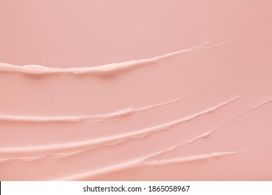 Cosmetic Cream Balm Texture Pink Colored Background