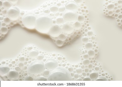 Cosmetic Cream Milk Foam Texture Milky Beige Colored Background