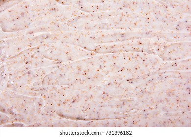 Cosmetic Cream Scrub Texture Background.Cream Body Scrub Texture