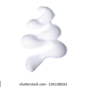 Cosmetic Foam Mousse On White Background Isolation, Top View