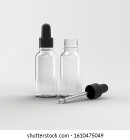 cosmetic glass bottle for mock up - Shutterstock ID 1610475049