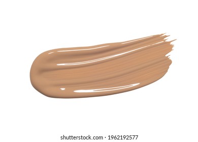 Cosmetic Liquid Foundation Smear Isolated On White Background - Image