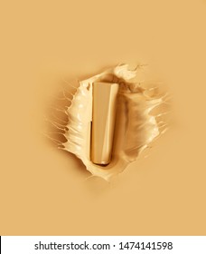 Cosmetic Liquid Foundation Splash Real Image