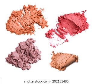 Cosmetic powder isolated on white background