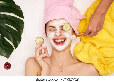 Cosmetic Procedures, Mask For Skin Care, Woman Young, Spa Salon                               