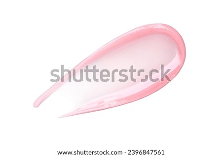 cosmetic smear of balm mask gel on white background
