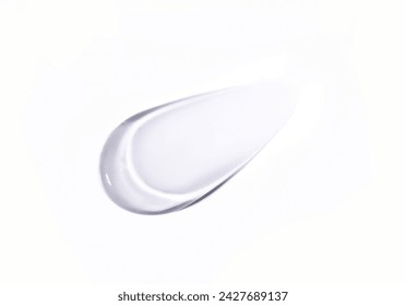 cosmetic smears cream gel texture on a white background