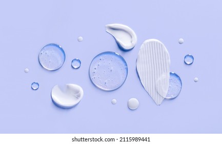 cosmetic smears cream texture on pastel background	 - Shutterstock ID 2115989441